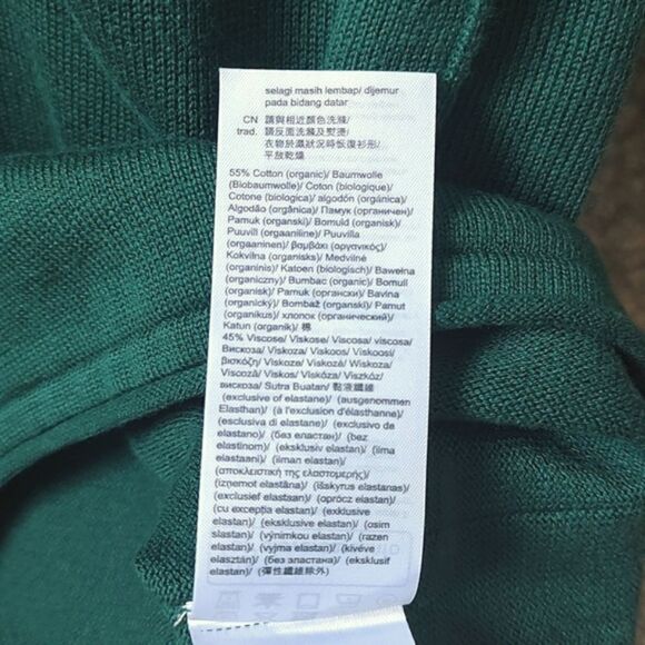 New With Tags Size XS EDC By Esprit Dark Green Long Sleeve Round Neck‎ Dress - Picture 13 of 14